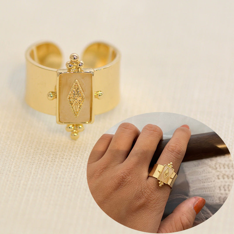 Retro Design Sense Of Star Ring Trendy Fashion Gold