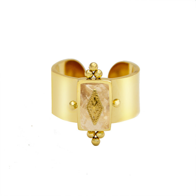 Retro Design Sense Of Star Ring Trendy Fashion Gold