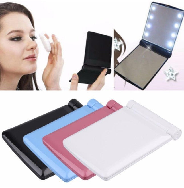 Folding LED Pocket Cosmetic Mirror