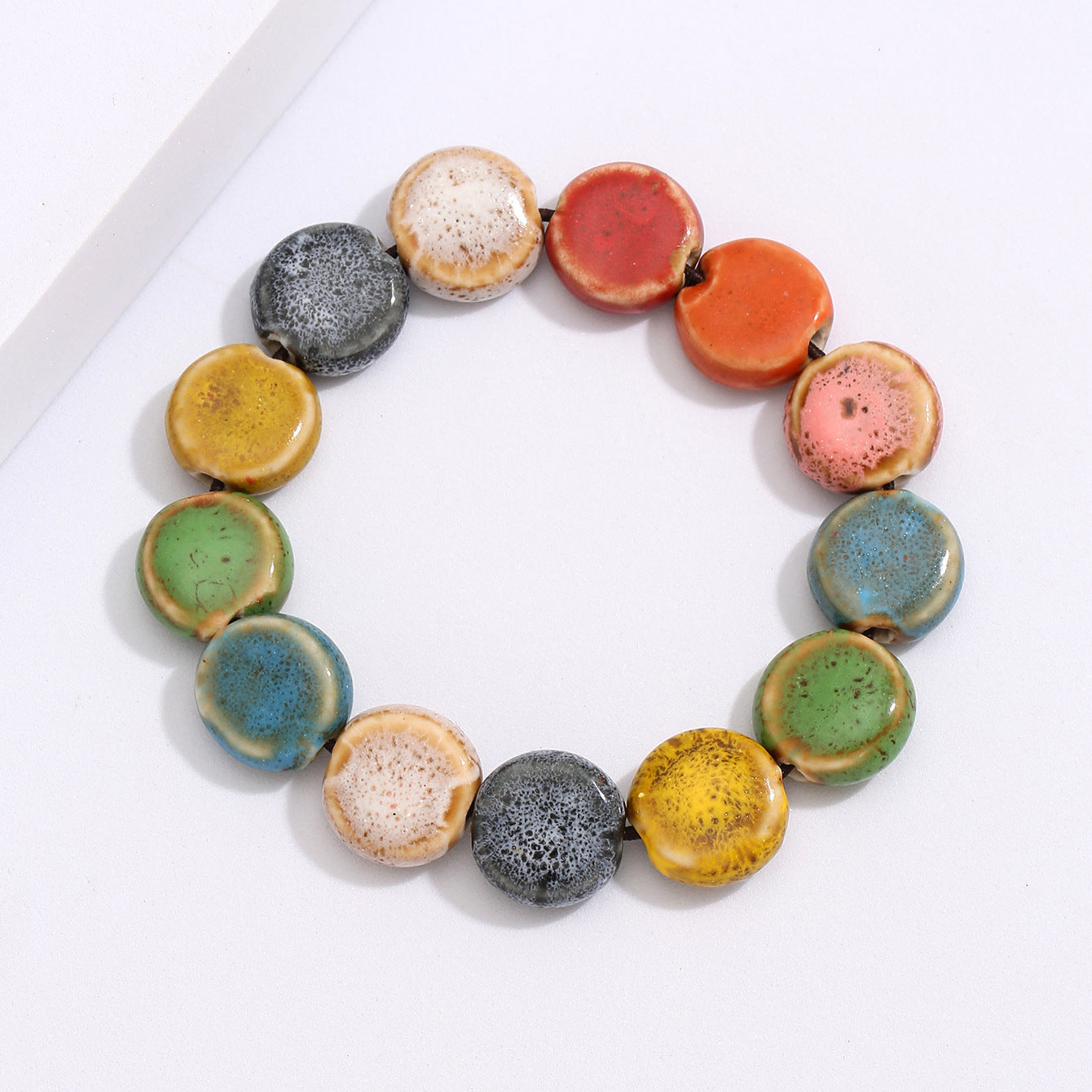 Glaze Bead Ethnic Bracelet