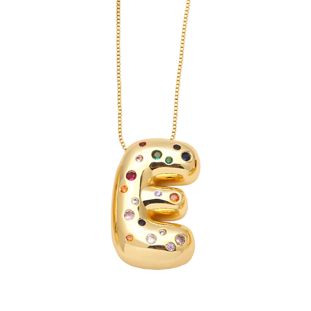 26 English Letter Necklace Gold-plated