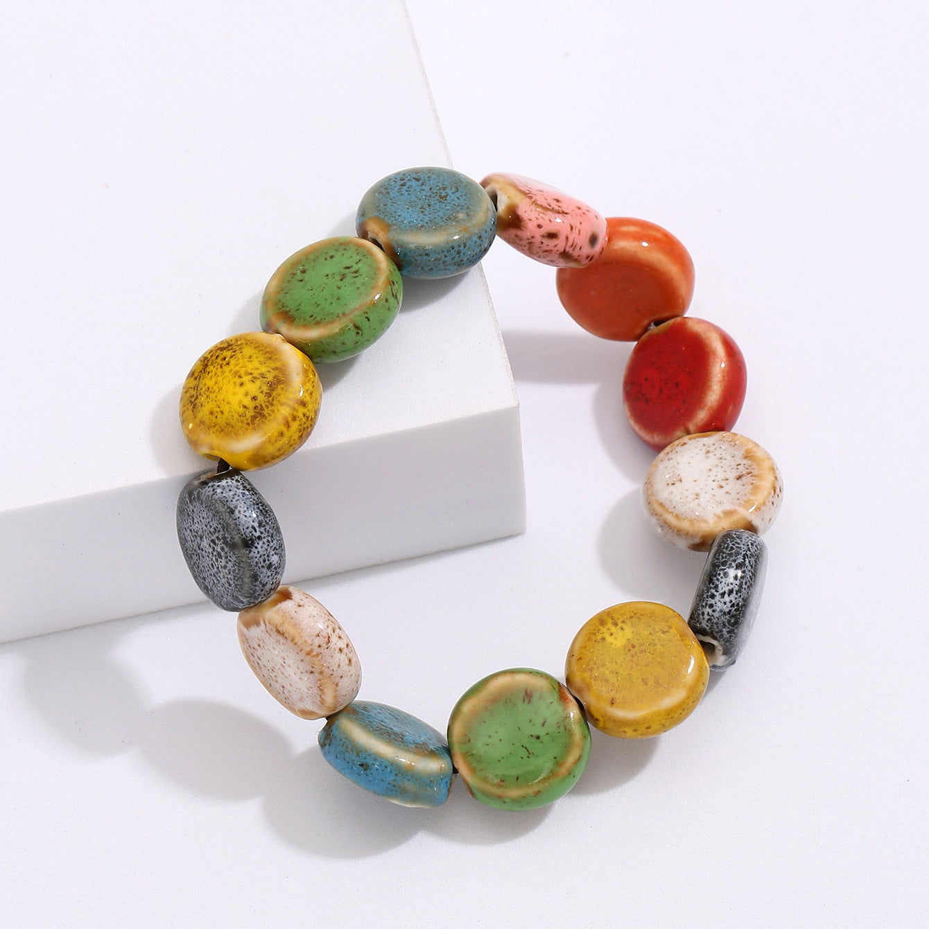 Glaze Bead Ethnic Bracelet