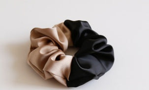 Colorblock satin hair tie