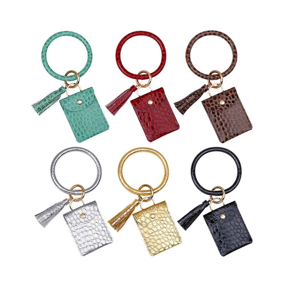 PU Wrist Bracelet Key chain Pendant