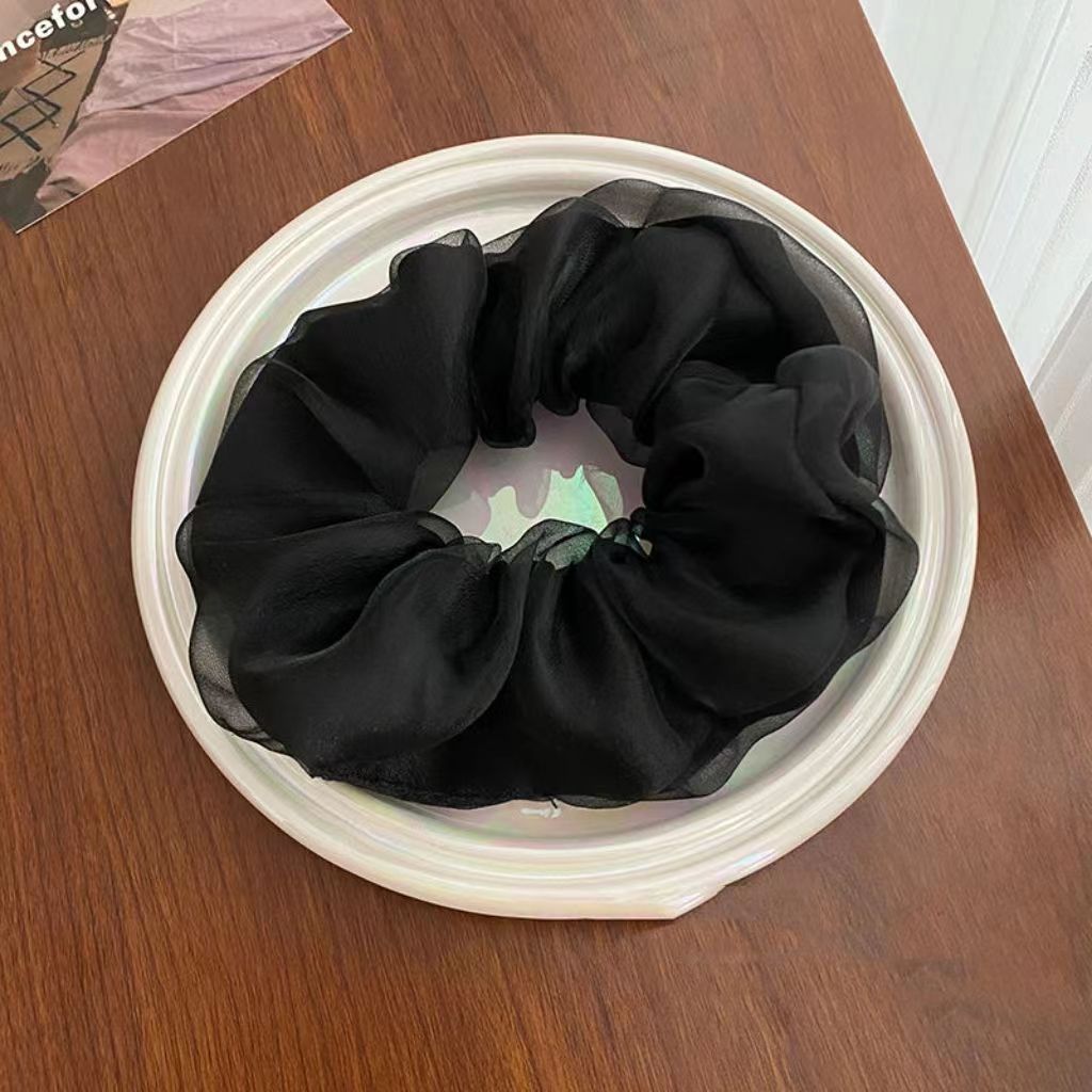 Solid Color Organza Double-layer Hair Scrunchie