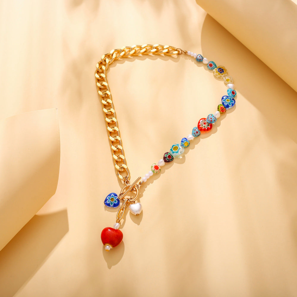 Colorful Chain Popular Clavicle Chain Pendant Necklace