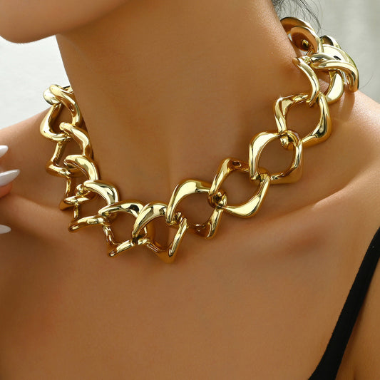 Chain 18K Gold Plated Exaggerated Long