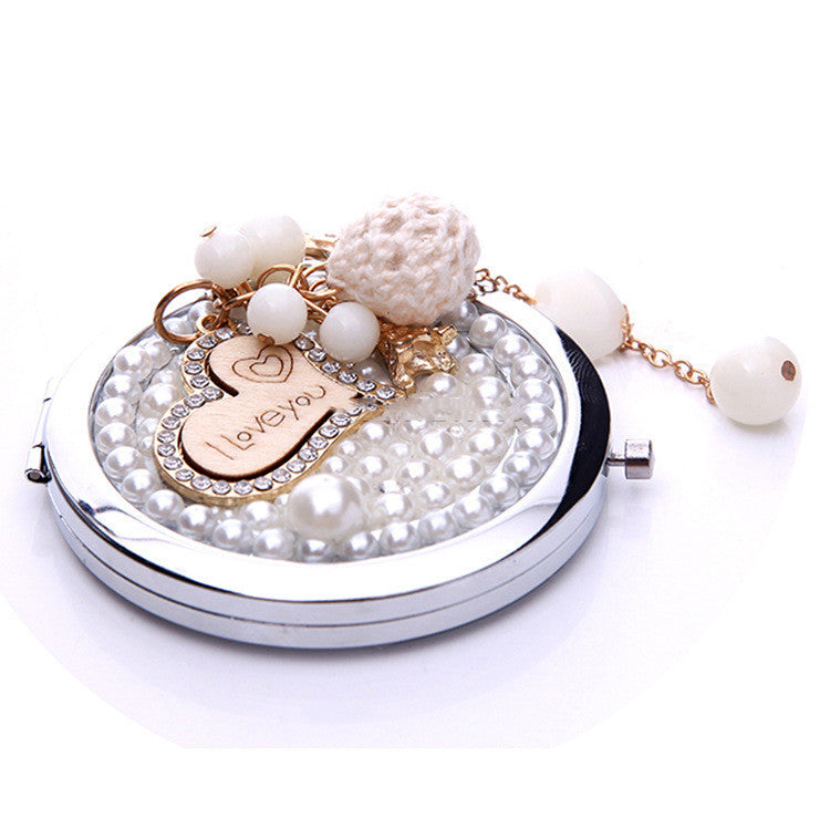 Diamond Love Tassel Carry Make-up Mirror