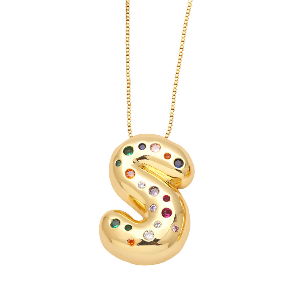 26 English Letter Necklace Gold-plated