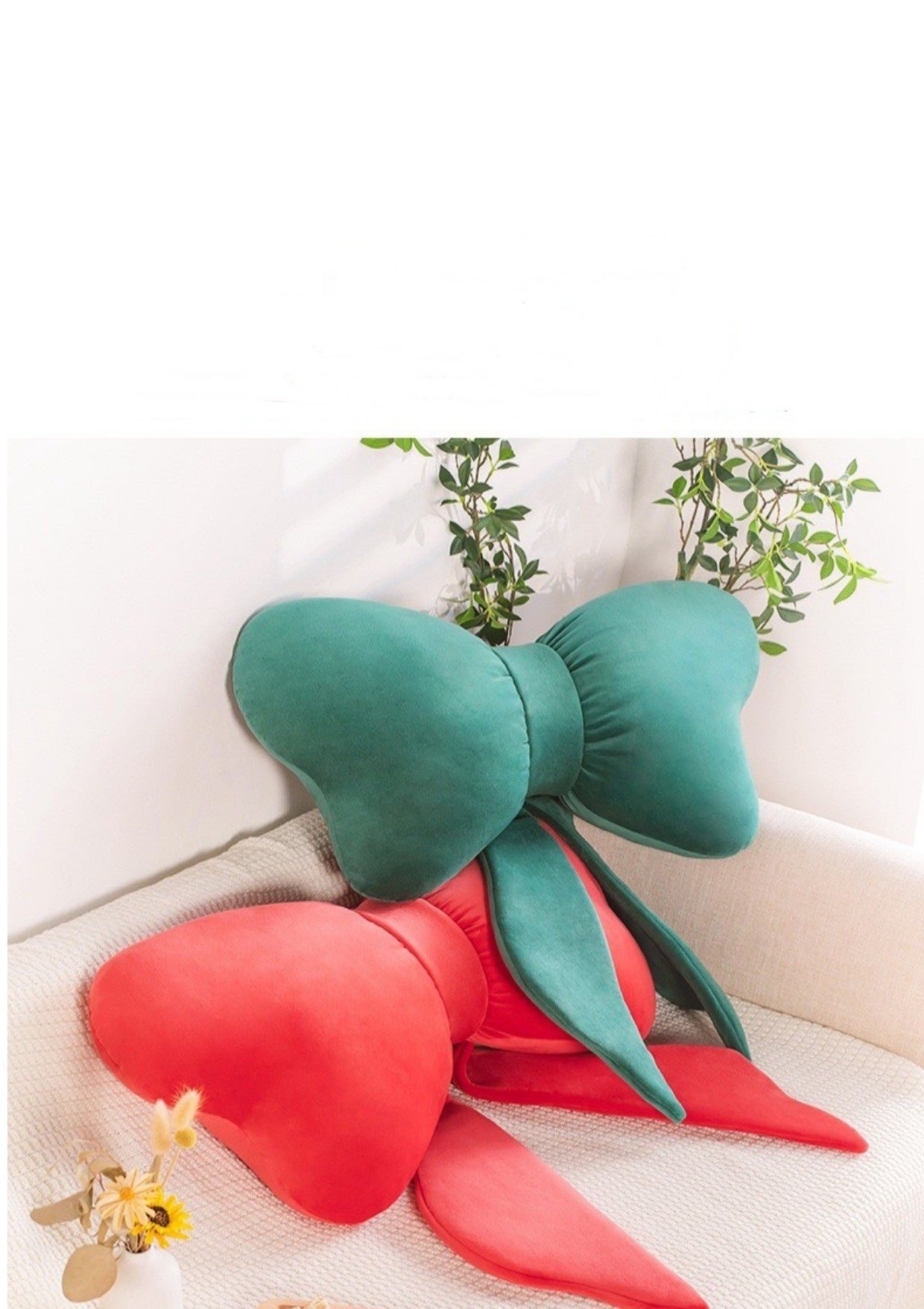 Red Bow Pillow Room Decoration