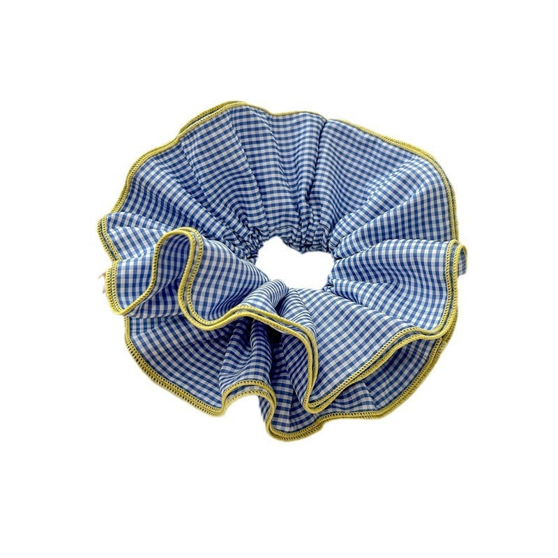 Women's Mori Style Floral Plaid Hair Ring Scrunchie