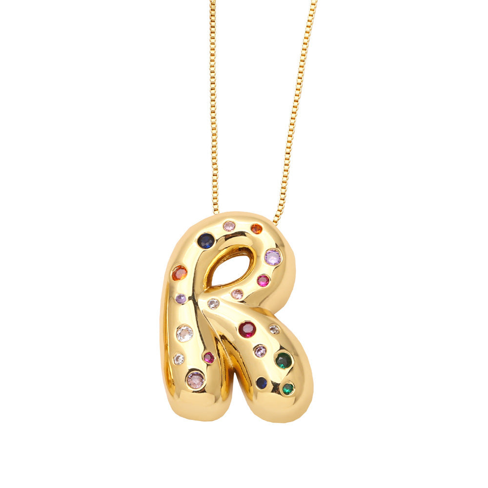 26 English Letter Necklace Gold-plated