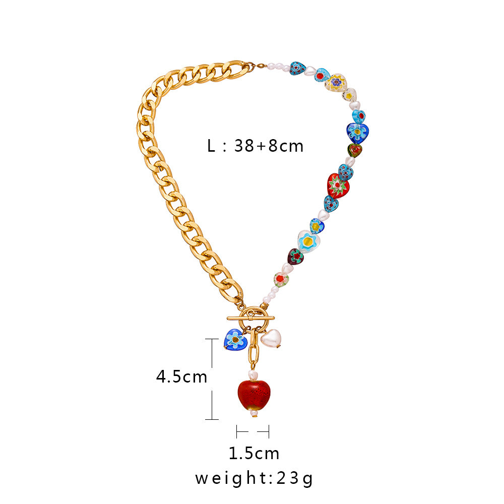 Colorful Chain Popular Clavicle Chain Pendant Necklace