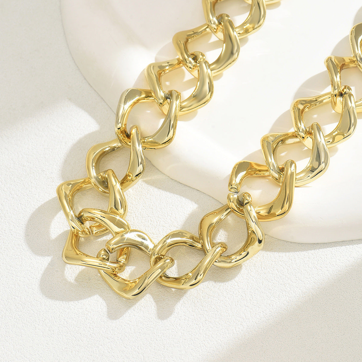 Chain 18K Gold Plated Exaggerated Long