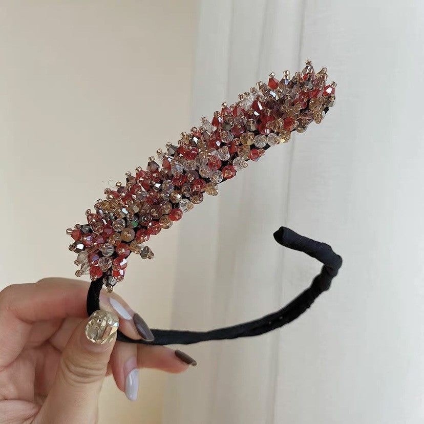 Head Pearl Flower Crystal Scrunchies