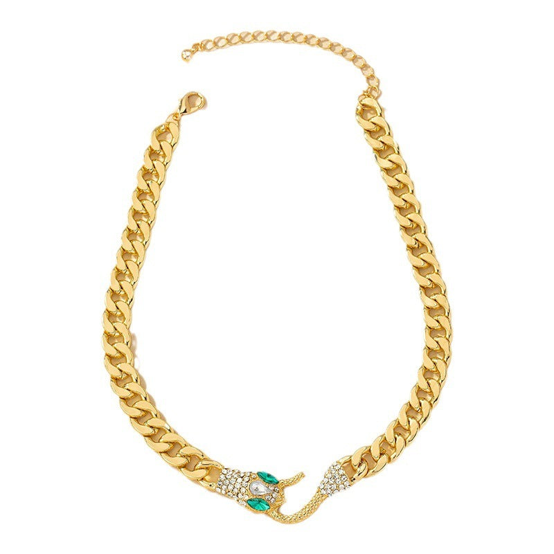 Snake-shaped Metal Chain Necklace Clavicle Chain