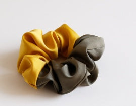 Colorblock satin hair tie