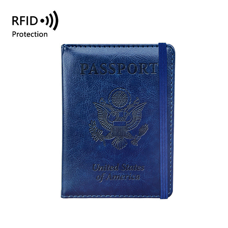 Simple Stylish And Versatile Document Travel Leather Passport Case