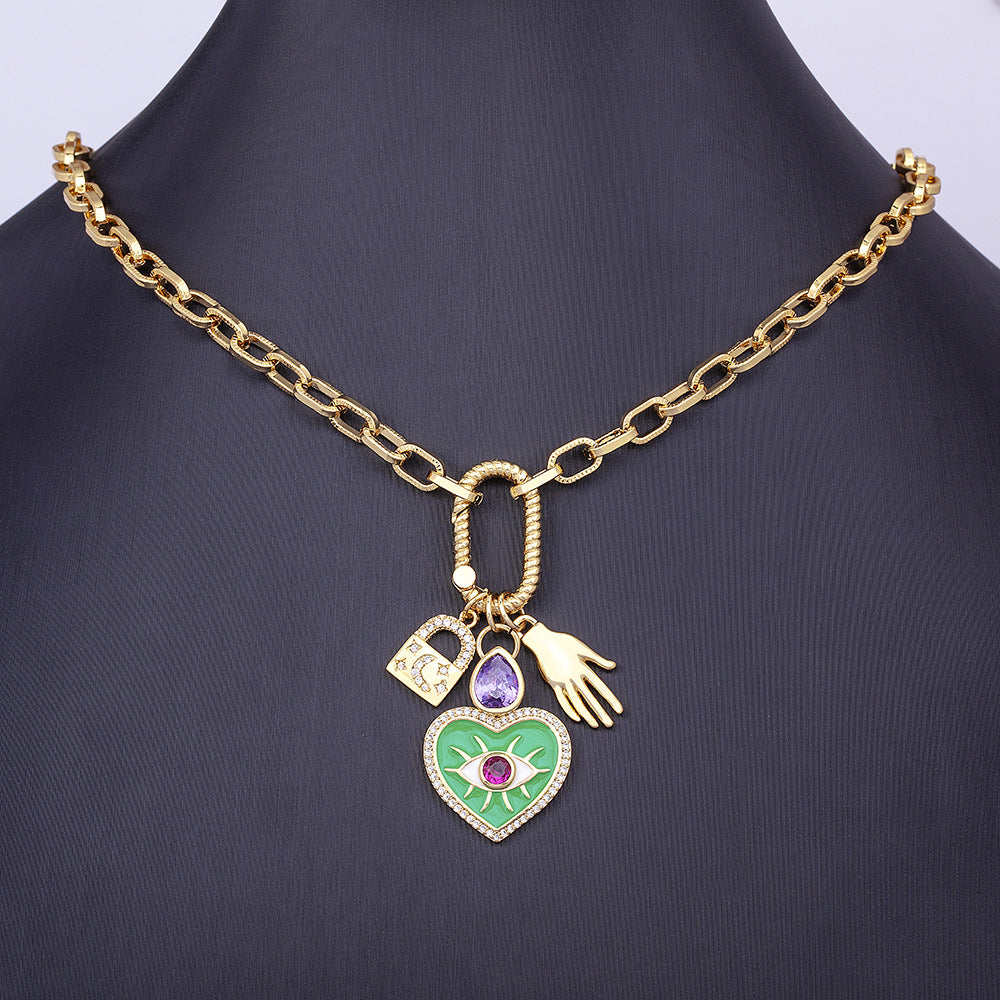 Simple Necklace Gold Plated Retro