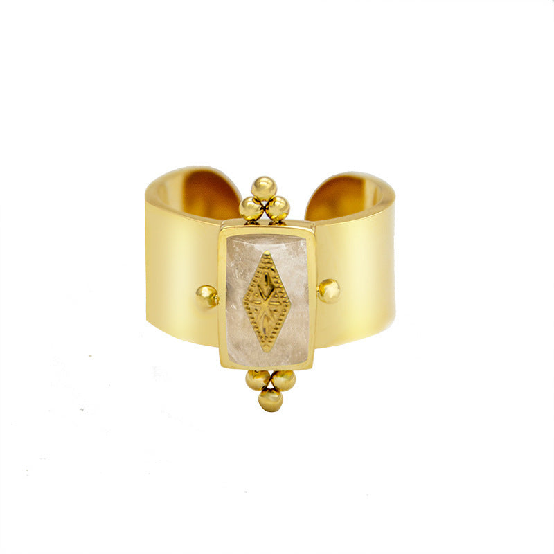 Retro Design Sense Of Star Ring Trendy Fashion Gold