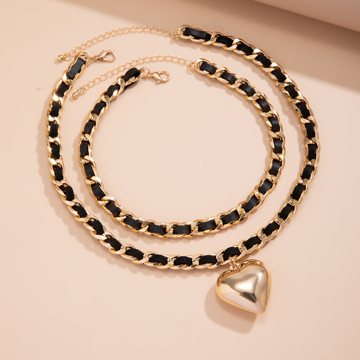 Big Love Double-layer Chains Design Necklace