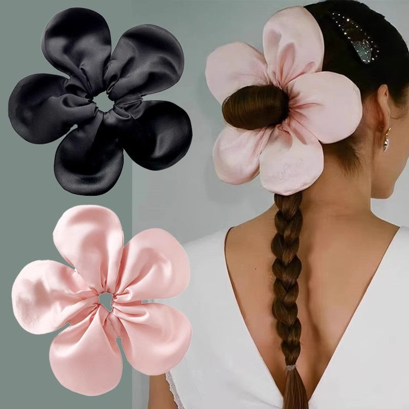 Large Size Flower Scrunchie