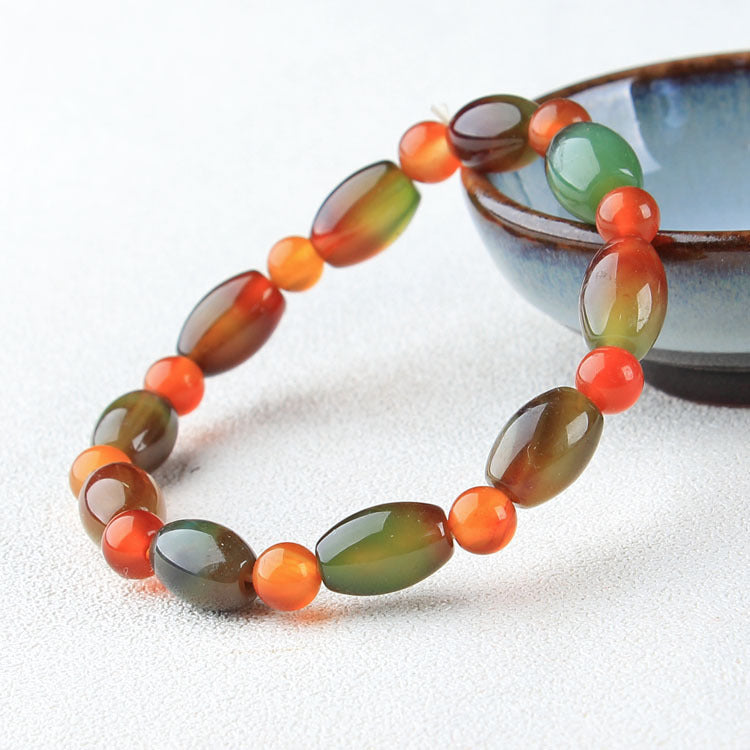 Peacock Agate Bracelet Jewelry 8-20mm