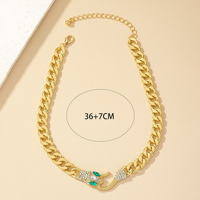 Snake-shaped Metal Chain Necklace Clavicle Chain