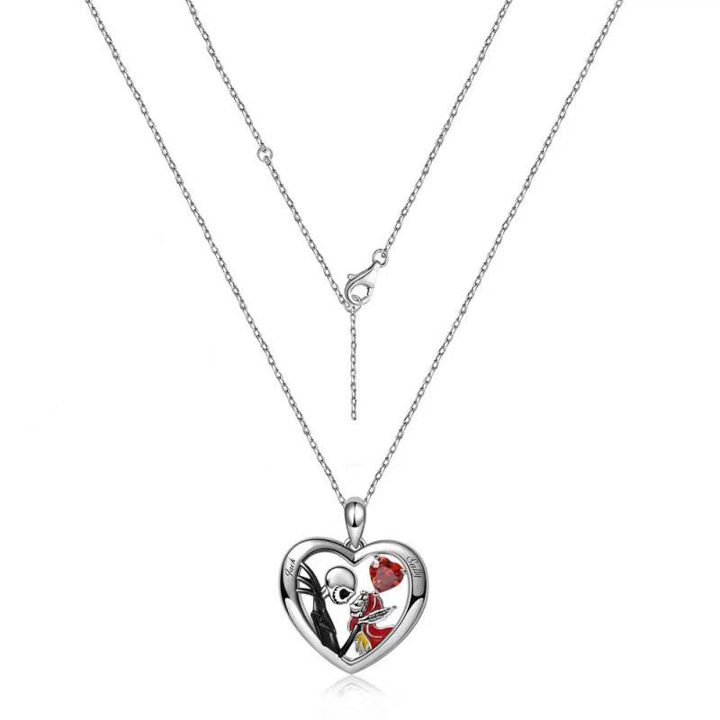 Halloween Heart-shaped Nightmare Before Xmas Necklace