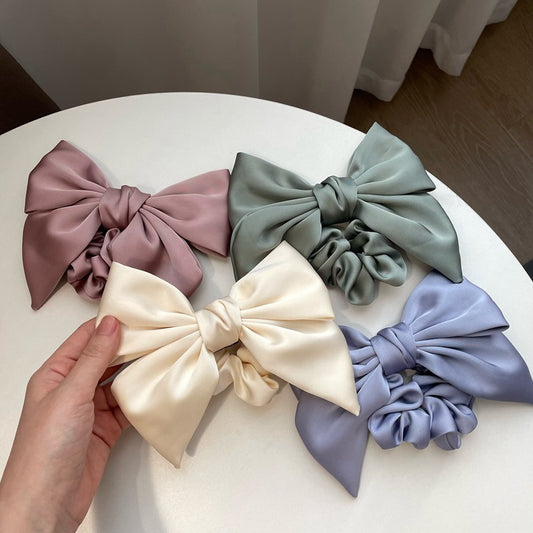 Women's French Cream Texture Bow Hair Accessories