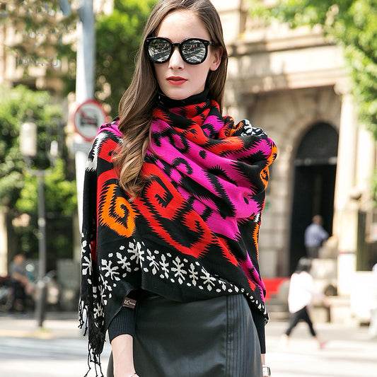 Multifunctional Travel Photo Shawl Wool Scarf