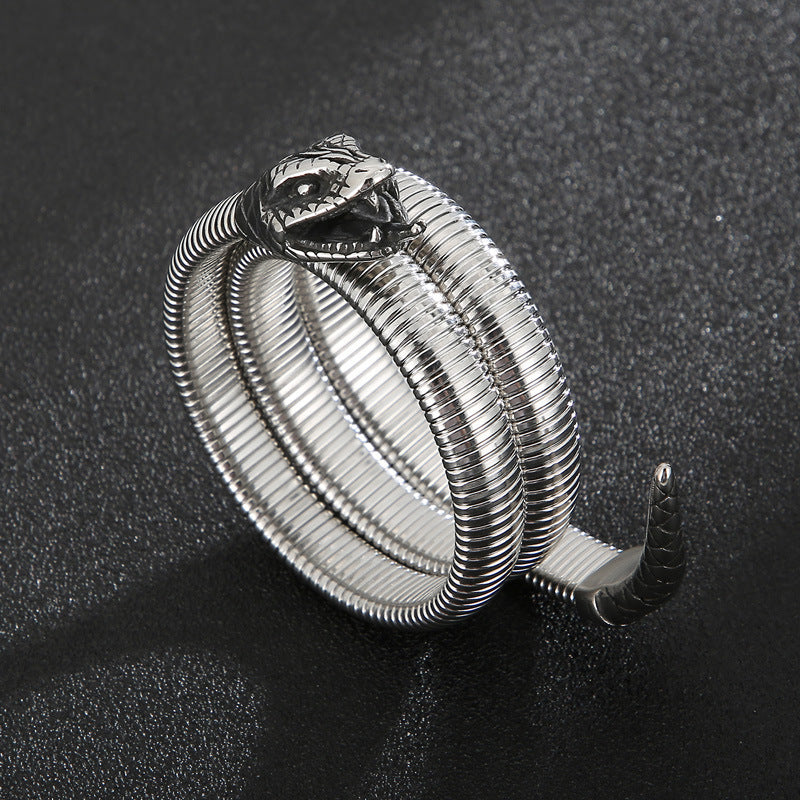 Stainless Steel Snake Wrap Around Bracelet