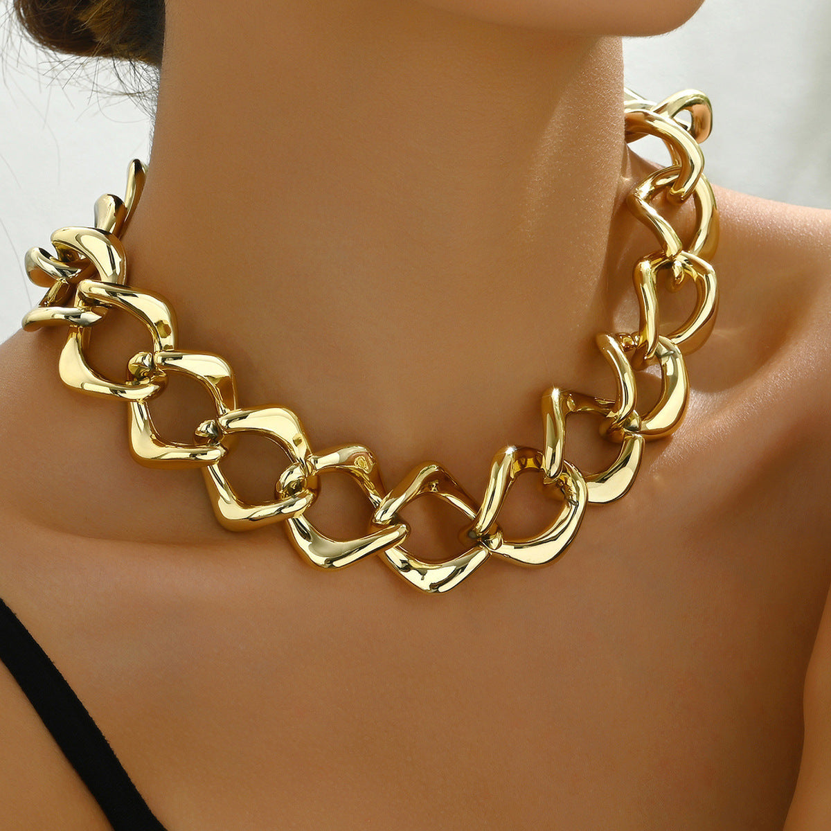 Chain 18K Gold Plated Exaggerated Long