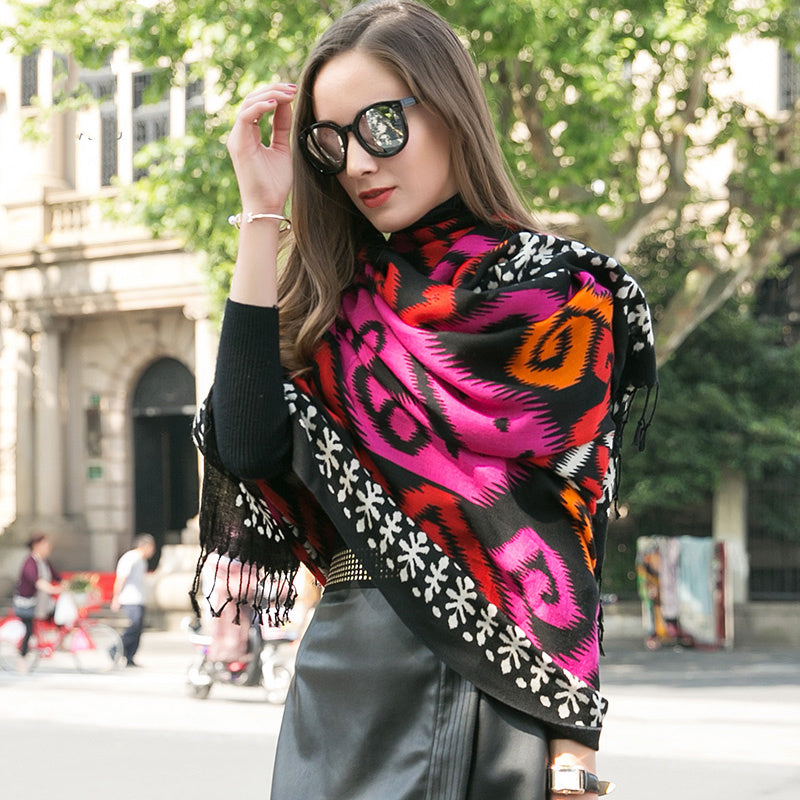 Multifunctional Travel Photo Shawl Wool Scarf