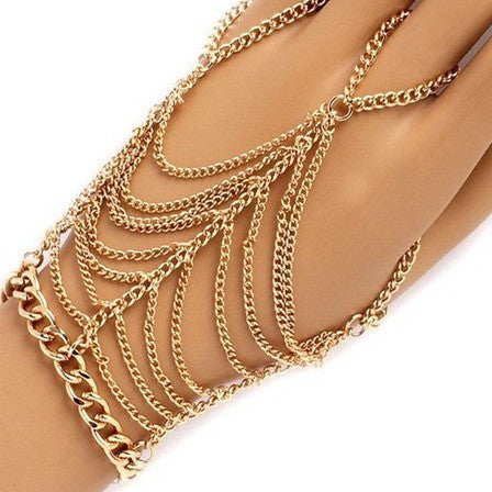 Electroplated Alloy Tassel Bracelet