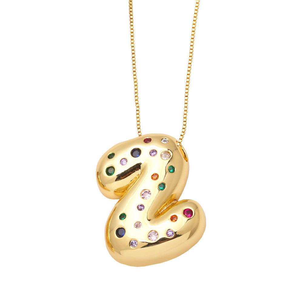 26 English Letter Necklace Gold-plated