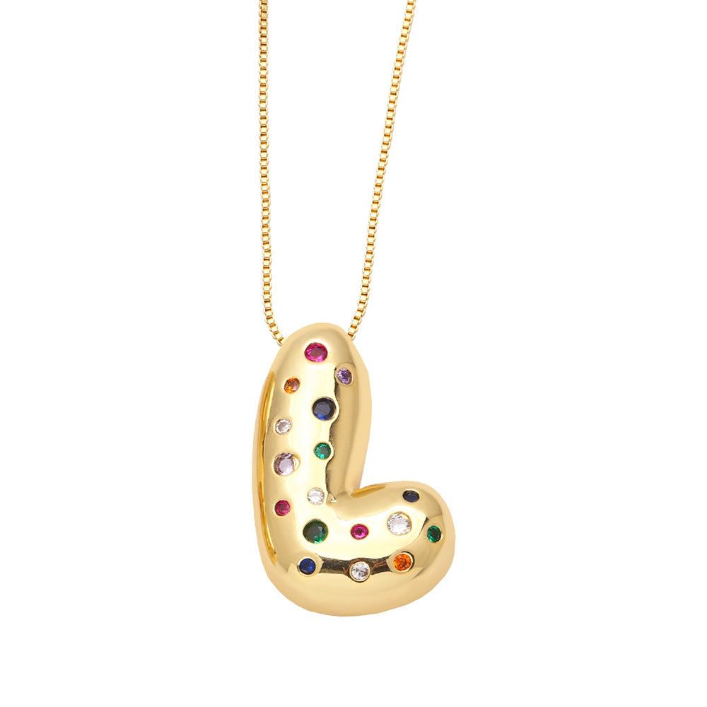 26 English Letter Necklace Gold-plated