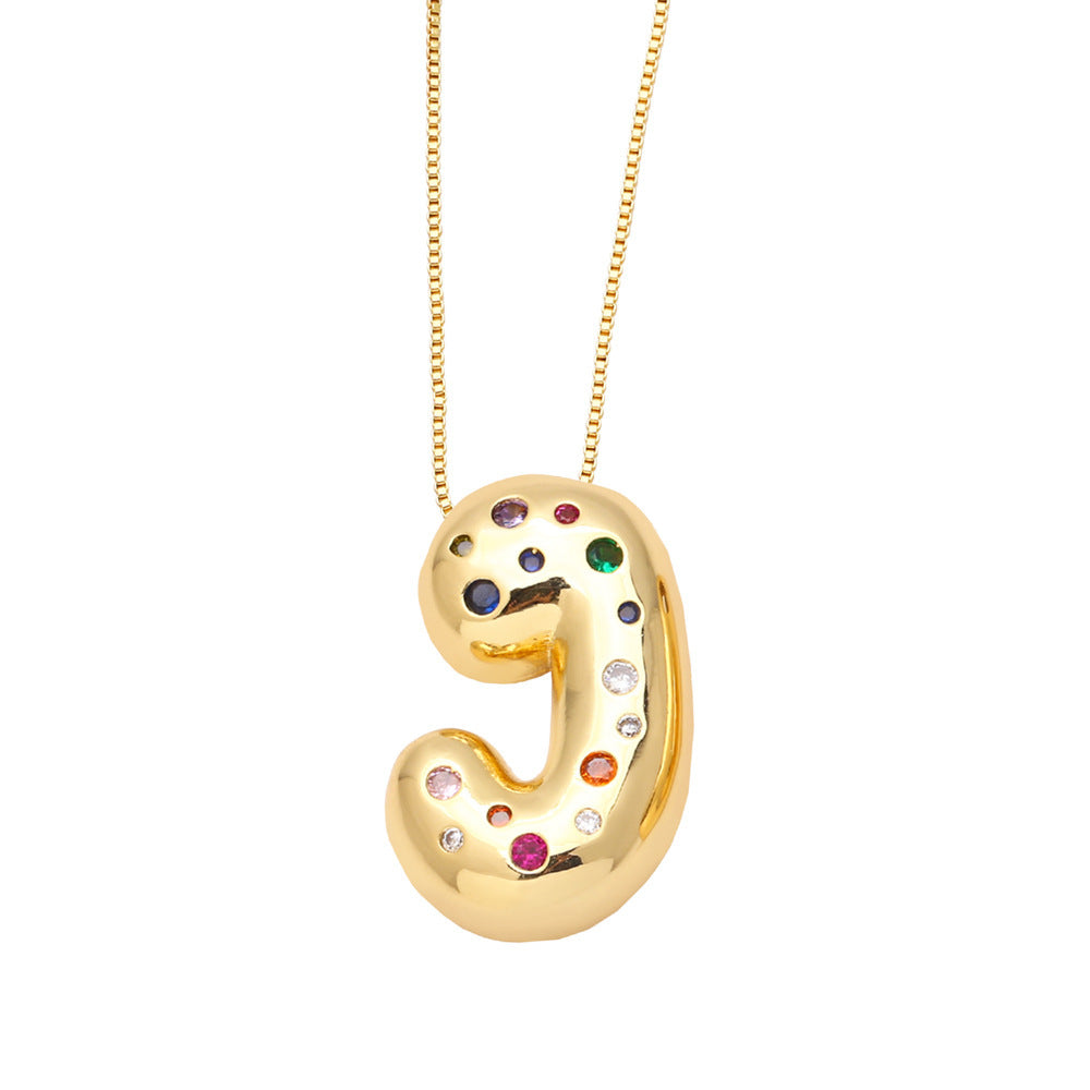 26 English Letter Necklace Gold-plated