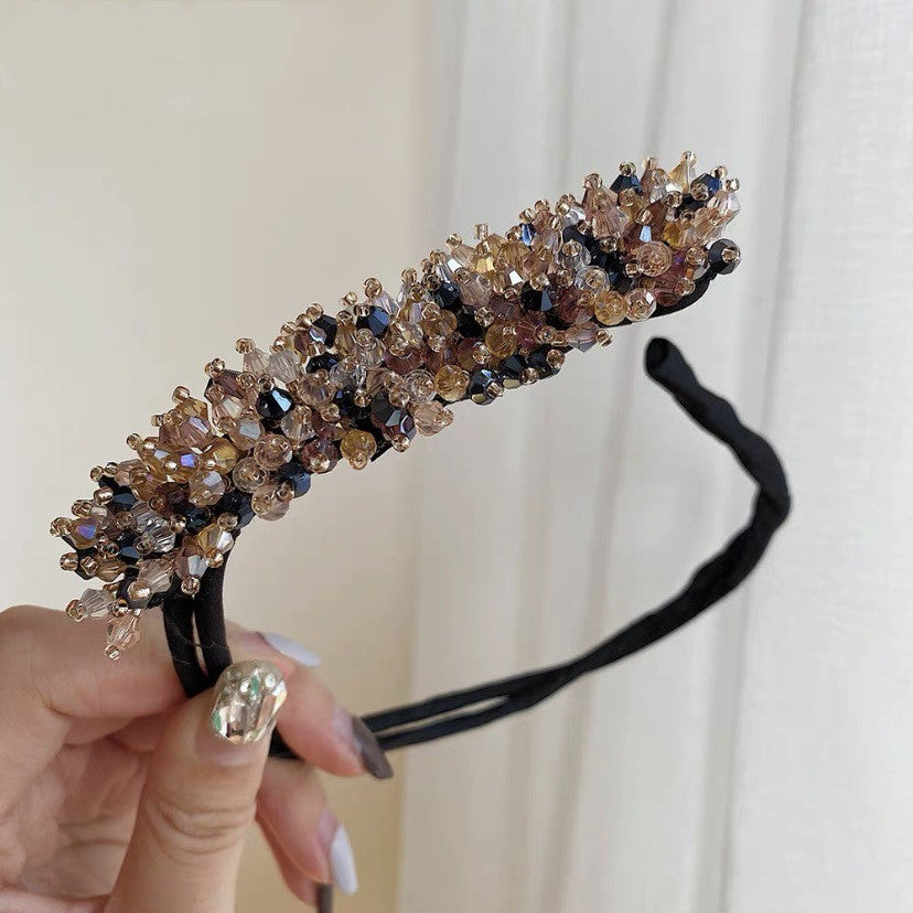 Head Pearl Flower Crystal Scrunchies